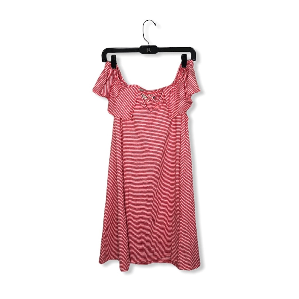 Lagaci | Beautiful Escape Ruffle Dress Red Large - Picture 2 of 7